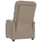 vidaXL Fotoliu de masaj electric, cappuccino, piele ecologică