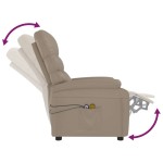 vidaXL Fotoliu de masaj electric, cappuccino, piele ecologică