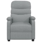 vidaXL Fotoliu de masaj electric rabatabil, gri deschis, textil vidaXL Fotoliu de masaj electric rabatabil, gri deschis, textil