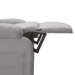 vidaXL Fotoliu de masaj electric rabatabil, gri deschis, textil vidaXL Fotoliu de masaj electric rabatabil, gri deschis, textil