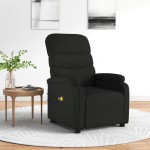 vidaXL Fotoliu de masaj electric rabatabil, negru, textil vidaXL Fotoliu de masaj electric rabatabil, negru, textil