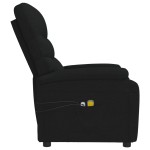vidaXL Fotoliu de masaj electric rabatabil, negru, textil vidaXL Fotoliu de masaj electric rabatabil, negru, textil