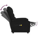 vidaXL Fotoliu de masaj electric rabatabil, negru, textil vidaXL Fotoliu de masaj electric rabatabil, negru, textil