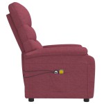 vidaXL Fotoliu de masaj electric rabatabil, roșu vin, textil vidaXL Fotoliu de masaj electric rabatabil, roșu vin, textil