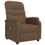 vidaXL Fotoliu de masaj electric, maro, material textil vidaXL Fotoliu de masaj electric, maro, material textil