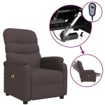 vidaXL Fotoliu de masaj electric, maro închis, material textil vidaXL Fotoliu de masaj electric, maro închis, material textil
