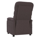vidaXL Fotoliu de masaj electric, maro închis, material textil vidaXL Fotoliu de masaj electric, maro închis, material textil