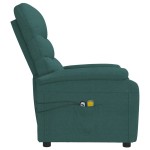 vidaXL Fotoliu de masaj electric, verde închis, material textil vidaXL Fotoliu de masaj electric, verde închis, material textil
