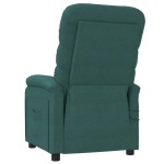 vidaXL Fotoliu de masaj electric, verde închis, material textil vidaXL Fotoliu de masaj electric, verde închis, material textil