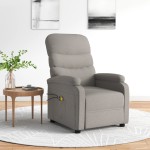 vidaXL Fotoliu de masaj electric rabatabil, gri taupe, textil vidaXL Fotoliu de masaj electric rabatabil, gri taupe, textil