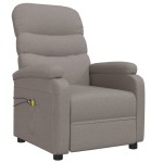 vidaXL Fotoliu de masaj electric rabatabil, gri taupe, textil vidaXL Fotoliu de masaj electric rabatabil, gri taupe, textil