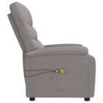 vidaXL Fotoliu de masaj electric rabatabil, gri taupe, textil vidaXL Fotoliu de masaj electric rabatabil, gri taupe, textil