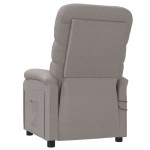vidaXL Fotoliu de masaj electric rabatabil, gri taupe, textil vidaXL Fotoliu de masaj electric rabatabil, gri taupe, textil