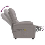 vidaXL Fotoliu de masaj electric rabatabil, gri taupe, textil vidaXL Fotoliu de masaj electric rabatabil, gri taupe, textil