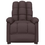 vidaXL Fotoliu rabatabil electric, maro închis, material textil