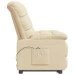 vidaXL Fotoliu rabatabil electric, crem, material textil