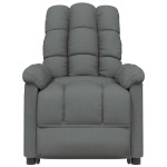 vidaXL Fotoliu de masaj electric rabatabil, gri închis, textil
