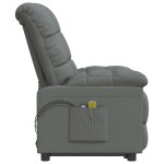 vidaXL Fotoliu de masaj electric rabatabil, gri închis, textil