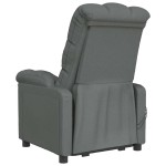 vidaXL Fotoliu de masaj electric rabatabil, gri închis, textil