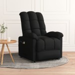 vidaXL Fotoliu de masaj electric rabatabil, negru, textil vidaXL Fotoliu de masaj electric rabatabil, negru, textil