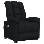 vidaXL Fotoliu de masaj electric rabatabil, negru, textil vidaXL Fotoliu de masaj electric rabatabil, negru, textil