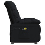 vidaXL Fotoliu de masaj electric rabatabil, negru, textil vidaXL Fotoliu de masaj electric rabatabil, negru, textil
