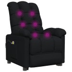vidaXL Fotoliu de masaj electric rabatabil, negru, textil vidaXL Fotoliu de masaj electric rabatabil, negru, textil