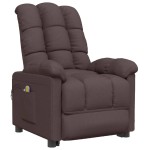 vidaXL Fotoliu de masaj electric, maro închis, material textil vidaXL Fotoliu de masaj electric, maro închis, material textil