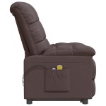 vidaXL Fotoliu de masaj electric, maro închis, material textil vidaXL Fotoliu de masaj electric, maro închis, material textil