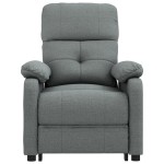 vidaXL Fotoliu rabatabil electric, gri închis, material textil