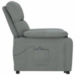 vidaXL Fotoliu rabatabil electric, gri închis, material textil
