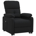 vidaXL Fotoliu rabatabil electric, negru, material textil