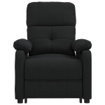 vidaXL Fotoliu rabatabil electric, negru, material textil