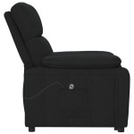 vidaXL Fotoliu rabatabil electric, negru, material textil