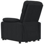 vidaXL Fotoliu rabatabil electric, negru, material textil