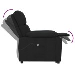 vidaXL Fotoliu rabatabil electric, negru, material textil
