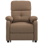 vidaXL Fotoliu rabatabil electric, maro, material textil