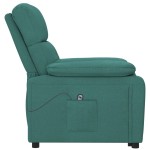 vidaXL Fotoliu rabatabil electric, verde închis, material textil vidaXL Fotoliu rabatabil electric, verde închis, material textil