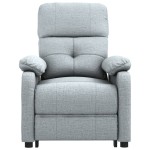 vidaXL Fotoliu de masaj electric rabatabil, gri deschis, textil vidaXL Fotoliu de masaj electric rabatabil, gri deschis, textil