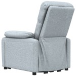 vidaXL Fotoliu de masaj electric rabatabil, gri deschis, textil vidaXL Fotoliu de masaj electric rabatabil, gri deschis, textil