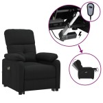 vidaXL Fotoliu de masaj electric rabatabil, negru, textil vidaXL Fotoliu de masaj electric rabatabil, negru, textil