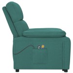 vidaXL Fotoliu de masaj electric, verde închis, material textil vidaXL Fotoliu de masaj electric, verde închis, material textil