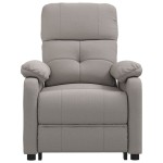 vidaXL Fotoliu de masaj electric rabatabil, gri taupe, textil