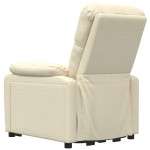 vidaXL Fotoliu de masaj electric rabatabil, crem, textil vidaXL Fotoliu de masaj electric rabatabil, crem, textil