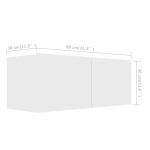 vidaXL Comode TV, 4 buc., alb, 80x30x30 cm, lemn compozit