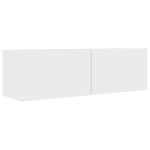 vidaXL Comode TV, 4 buc., alb, 100x30x30 cm, lemn prelucrat