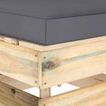 vidaXL Canapea de mijloc modulară cu perne, lemn verde tratat vidaXL Canapea de mijloc modulară cu perne, lemn verde tratat