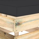 vidaXL Canapea de mijloc modulară cu perne, lemn verde tratat vidaXL Canapea de mijloc modulară cu perne, lemn verde tratat