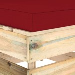 vidaXL Canapea de mijloc modulară cu perne, lemn verde tratat vidaXL Canapea de mijloc modulară cu perne, lemn verde tratat