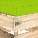 vidaXL Canapea de mijloc modulară cu perne, lemn verde tratat vidaXL Canapea de mijloc modulară cu perne, lemn verde tratat